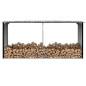 vidaXL Casetilla para leña acero galvanizado antracita 330x92x153 cm vidaXL Casetilla para leña acero galvanizado antracita 330x92x153 cm