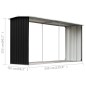 vidaXL Casetilla para leña acero galvanizado antracita 330x92x153 cm vidaXL Casetilla para leña acero galvanizado antracita 330x92x153 cm