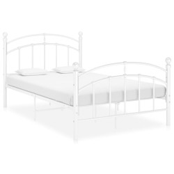 vidaXL Estructura de cama de metal blanco 120x200 cm
