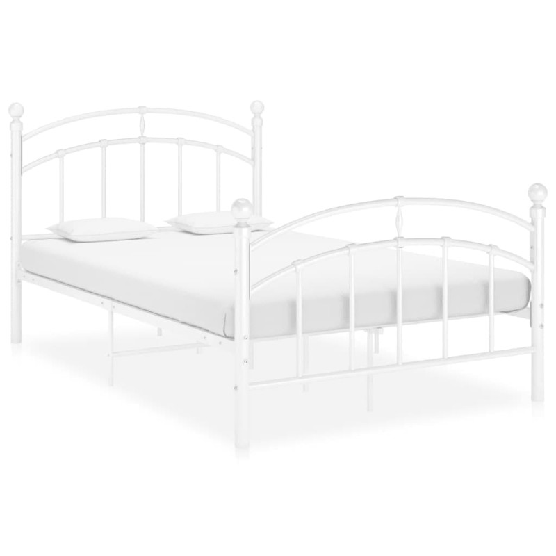 vidaXL Estructura de cama de metal blanco 120x200 cm vidaXL Estructura de cama de metal blanco 120x200 cm