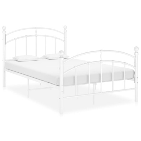 vidaXL Estructura de cama de metal blanco 120x200 cm