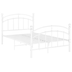 vidaXL Estructura de cama de metal blanco 120x200 cm