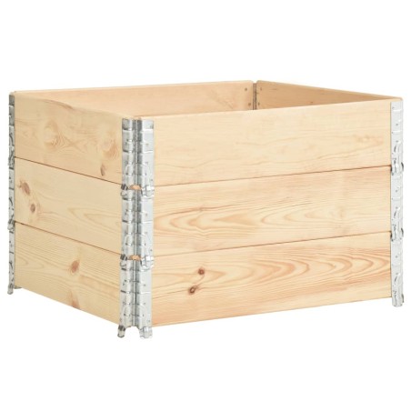 vidaXL Collar de caja de palés 3 uds madera maciza de pino 100x100 cm