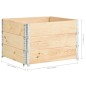 vidaXL Collar de caja de palés 3 uds madera maciza de pino 100x100 cm vidaXL Collar de caja de palés 3 uds madera maciza de pino 100x100 cm