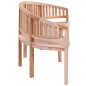 vidaXL Banco banana de madera maciza de teca 200 cm vidaXL Banco banana de madera maciza de teca 200 cm