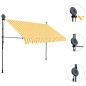 vidaXL Toldo manual retráctil con LED blanco y naranja 250 cm vidaXL Toldo manual retráctil con LED blanco y naranja 250 cm