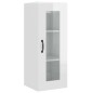 vidaXL Armario de pared colgante blanco brillante 34,5x34x90 cm vidaXL Armario de pared colgante blanco brillante 34,5x34x90 cm
