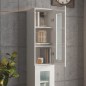 vidaXL Armario de pared colgante blanco brillante 34,5x34x90 cm vidaXL Armario de pared colgante blanco brillante 34,5x34x90 cm