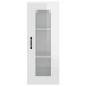 vidaXL Armario de pared colgante blanco brillante 34,5x34x90 cm vidaXL Armario de pared colgante blanco brillante 34,5x34x90 cm