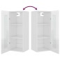vidaXL Armario de pared colgante blanco brillante 34,5x34x90 cm vidaXL Armario de pared colgante blanco brillante 34,5x34x90 cm