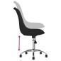vidaXL Silla de comedor giratoria tela negro