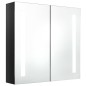 vidaXL Armario de baño con espejo LED negro brillante 62x14x60 cm vidaXL Armario de baño con espejo LED negro brillante 62x14x60 cm