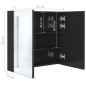 vidaXL Armario de baño con espejo LED negro brillante 62x14x60 cm vidaXL Armario de baño con espejo LED negro brillante 62x14x60 cm