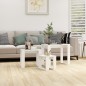 vidaXL Mesas apilables 3 piezas madera contrachapada blanco brillante vidaXL Mesas apilables 3 piezas madera contrachapada blanco brillante