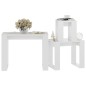 vidaXL Mesas apilables 3 piezas madera contrachapada blanco brillante vidaXL Mesas apilables 3 piezas madera contrachapada blanco brillante