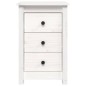 vidaXL Mesita de noche madera maciza de pino blanco 40x35x61,5 cm vidaXL Mesita de noche madera maciza de pino blanco 40x35x61,5 cm