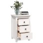 vidaXL Mesita de noche madera maciza de pino blanco 40x35x61,5 cm vidaXL Mesita de noche madera maciza de pino blanco 40x35x61,5 cm