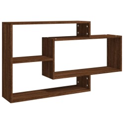 vidaXL Estantería pared contrachapada roble marrón 104x20x58,5 cm