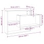 vidaXL Estantería pared contrachapada roble marrón 104x20x58,5 cm vidaXL Estantería pared contrachapada roble marrón 104x20x58,5 cm