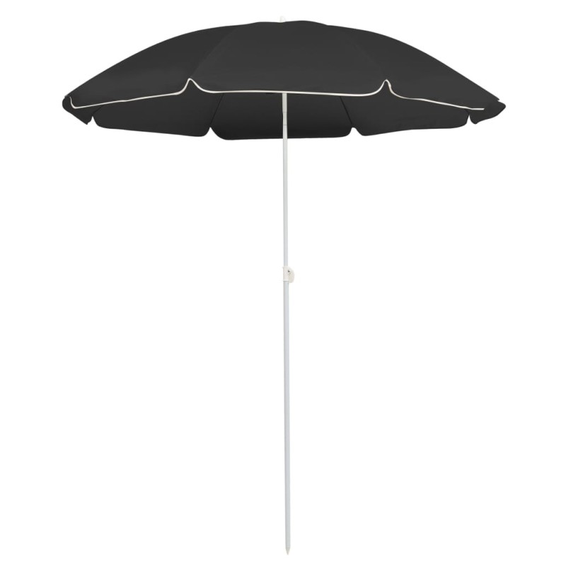 vidaXL Sombrilla de exterior con poste de acero antracita 180 cm