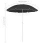 vidaXL Sombrilla de exterior con poste de acero antracita 180 cm