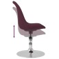 vidaXL Sillas de comedor giratorias 6 unidades tela morada vidaXL Sillas de comedor giratorias 6 unidades tela morada
