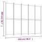 vidaXL Biombo divisor de 5 paneles de tela negro 250x200 cm vidaXL Biombo divisor de 5 paneles de tela negro 250x200 cm