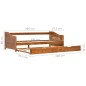vidaXL Estructura de sofá cama madera de pino marrón miel 90x200 cm vidaXL Estructura de sofá cama madera de pino marrón miel 90x200 cm