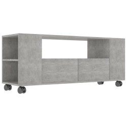 vidaXL Mueble de TV madera contrachapada gris hormigón 120x35x48 cm