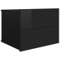 vidaXL Mesitas noche 2 uds contrachapada negro brillo 40x30x30 cm vidaXL Mesitas noche 2 uds contrachapada negro brillo 40x30x30 cm
