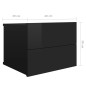 vidaXL Mesitas noche 2 uds contrachapada negro brillo 40x30x30 cm vidaXL Mesitas noche 2 uds contrachapada negro brillo 40x30x30 cm