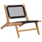 vidaXL Tumbona con reposapiés madera maciza de teca y cuerda vidaXL Tumbona con reposapiés madera maciza de teca y cuerda