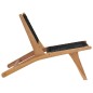 vidaXL Tumbona con reposapiés madera maciza de teca y cuerda vidaXL Tumbona con reposapiés madera maciza de teca y cuerda