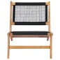 vidaXL Tumbona con reposapiés madera maciza de teca y cuerda vidaXL Tumbona con reposapiés madera maciza de teca y cuerda
