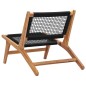 vidaXL Tumbona con reposapiés madera maciza de teca y cuerda vidaXL Tumbona con reposapiés madera maciza de teca y cuerda