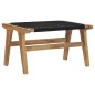 vidaXL Tumbona con reposapiés madera maciza de teca y cuerda vidaXL Tumbona con reposapiés madera maciza de teca y cuerda
