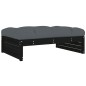 vidaXL Taburete de jardín madera maciza de pino negro 120x80 cm vidaXL Taburete de jardín madera maciza de pino negro 120x80 cm