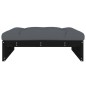 vidaXL Taburete de jardín madera maciza de pino negro 120x80 cm vidaXL Taburete de jardín madera maciza de pino negro 120x80 cm