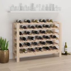 vidaXL Botellero madera maciza de pino 109,5x30x82 cm