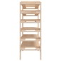 vidaXL Botellero madera maciza de pino 109,5x30x82 cm
