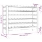 vidaXL Botellero madera maciza de pino 109,5x30x82 cm