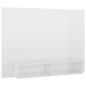 vidaXL Mueble TV de pared contrachapado blanco brillante 120x23,5x90cm vidaXL Mueble TV de pared contrachapado blanco brillante 120x23,5x90cm