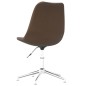 vidaXL Sillas de comedor giratorias 4 unidades tela marrón