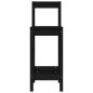 vidaXL Taburetes altos 2 uds madera maciza pino negro 40x41,5x112 cm