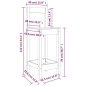 vidaXL Taburetes altos 2 uds madera maciza pino negro 40x41,5x112 cm