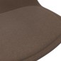 vidaXL Sillas de comedor giratorias 4 unidades tela marrón