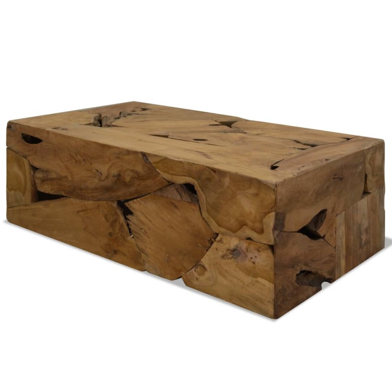 vidaXL Mesa de centro 90x50x30 cm de madera de teca genuina marrón vidaXL Mesa de centro 90x50x30 cm de madera de teca genuina marrón