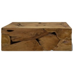 vidaXL Mesa de centro 90x50x30 cm de madera de teca genuina marrón