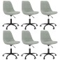 vidaXL Sillas de comedor giratorias 6 unidades tela gris claro vidaXL Sillas de comedor giratorias 6 unidades tela gris claro