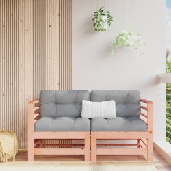 vidaXL Sofás esquineros con cojines 2 uds madera maciza abeto Douglas
